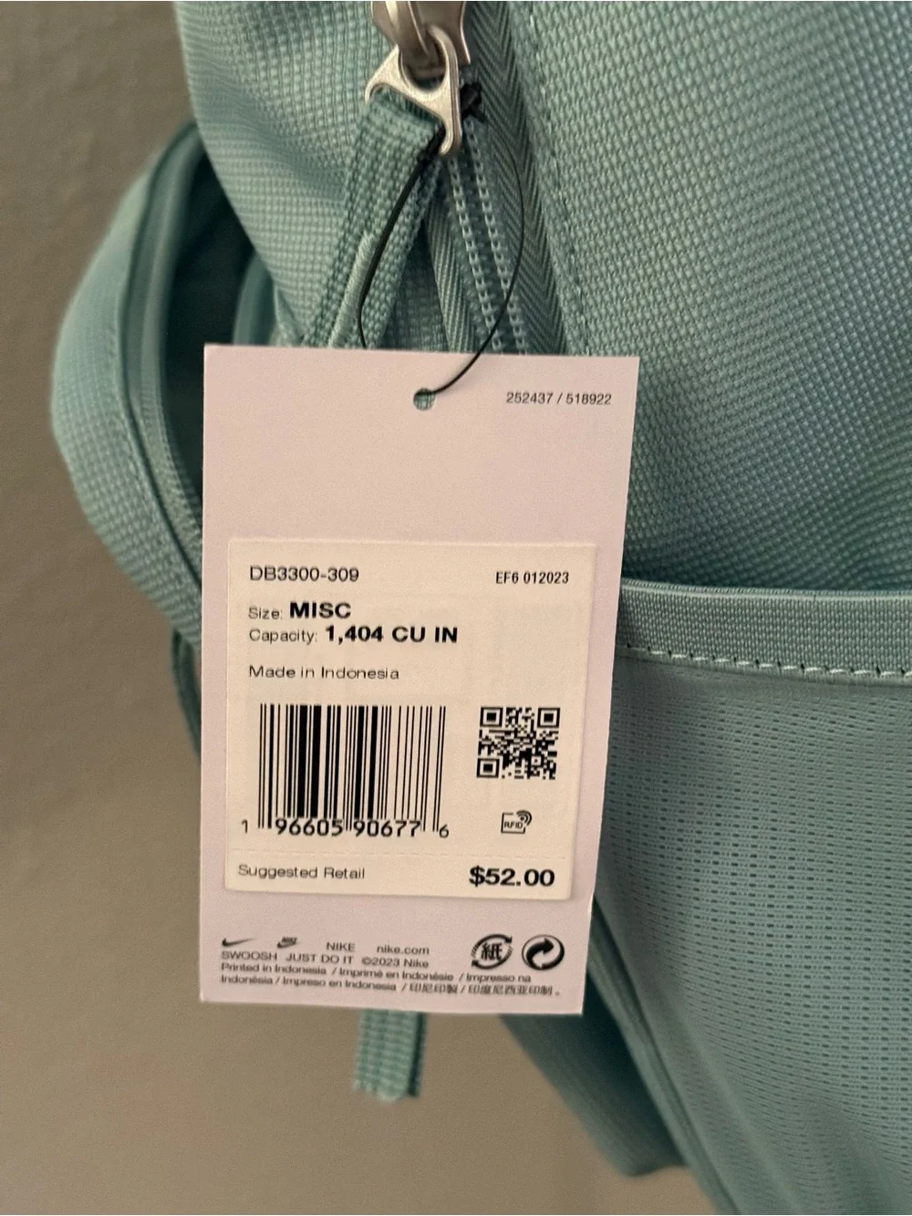 Nike Heritage Backpack NWT Sage Green Laptop School Travel Book Bag